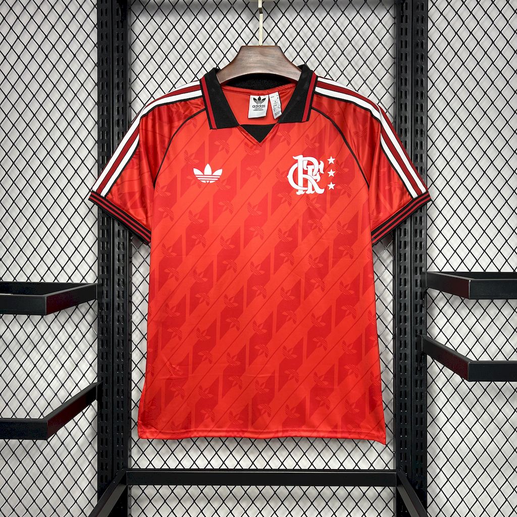 Flamengo 24-25 Red Trefoil Vintage Jersey - Fans Version - ManixJersey