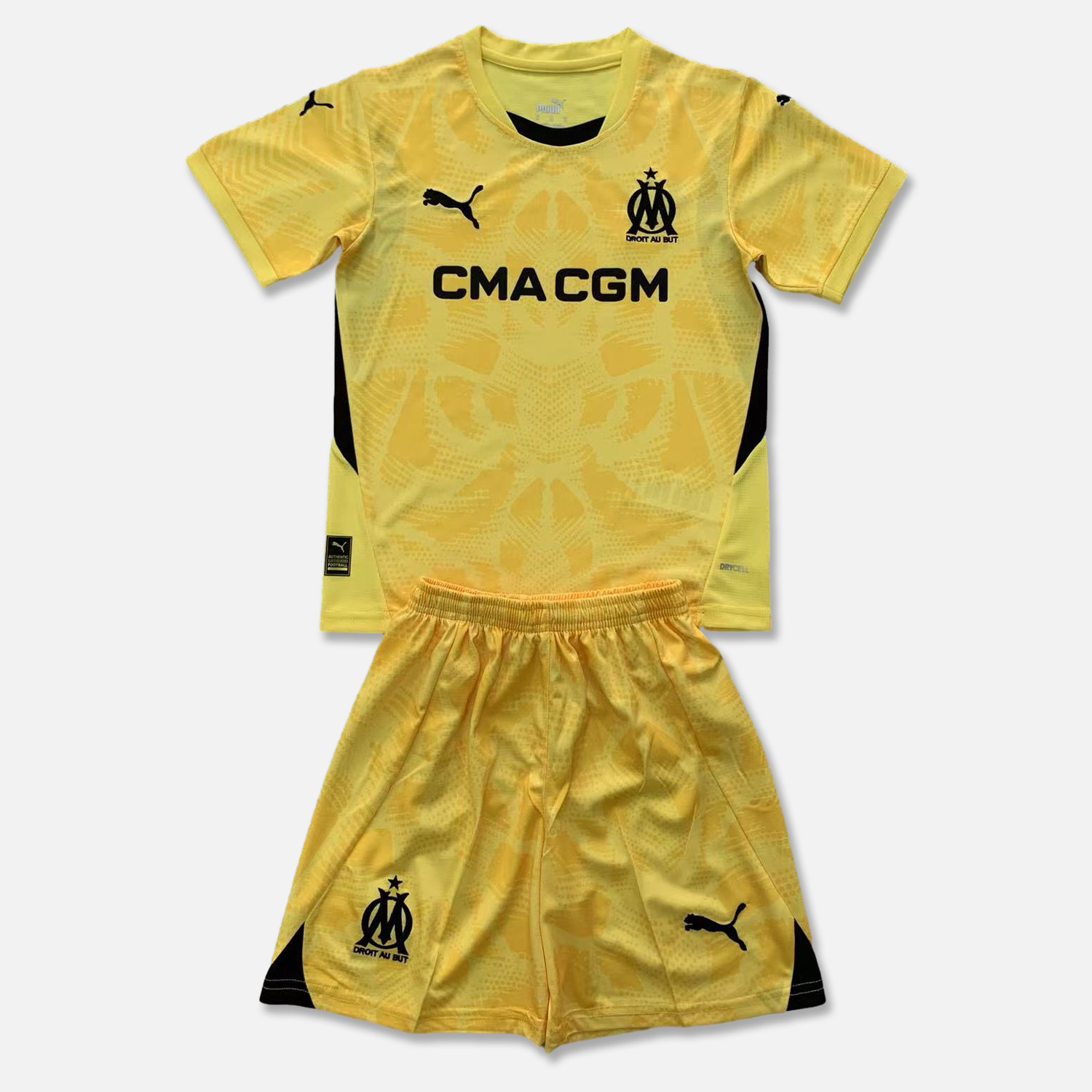 Marseille 24-25 Yellow Goalkeeper Kids Kit - ManixJersey
