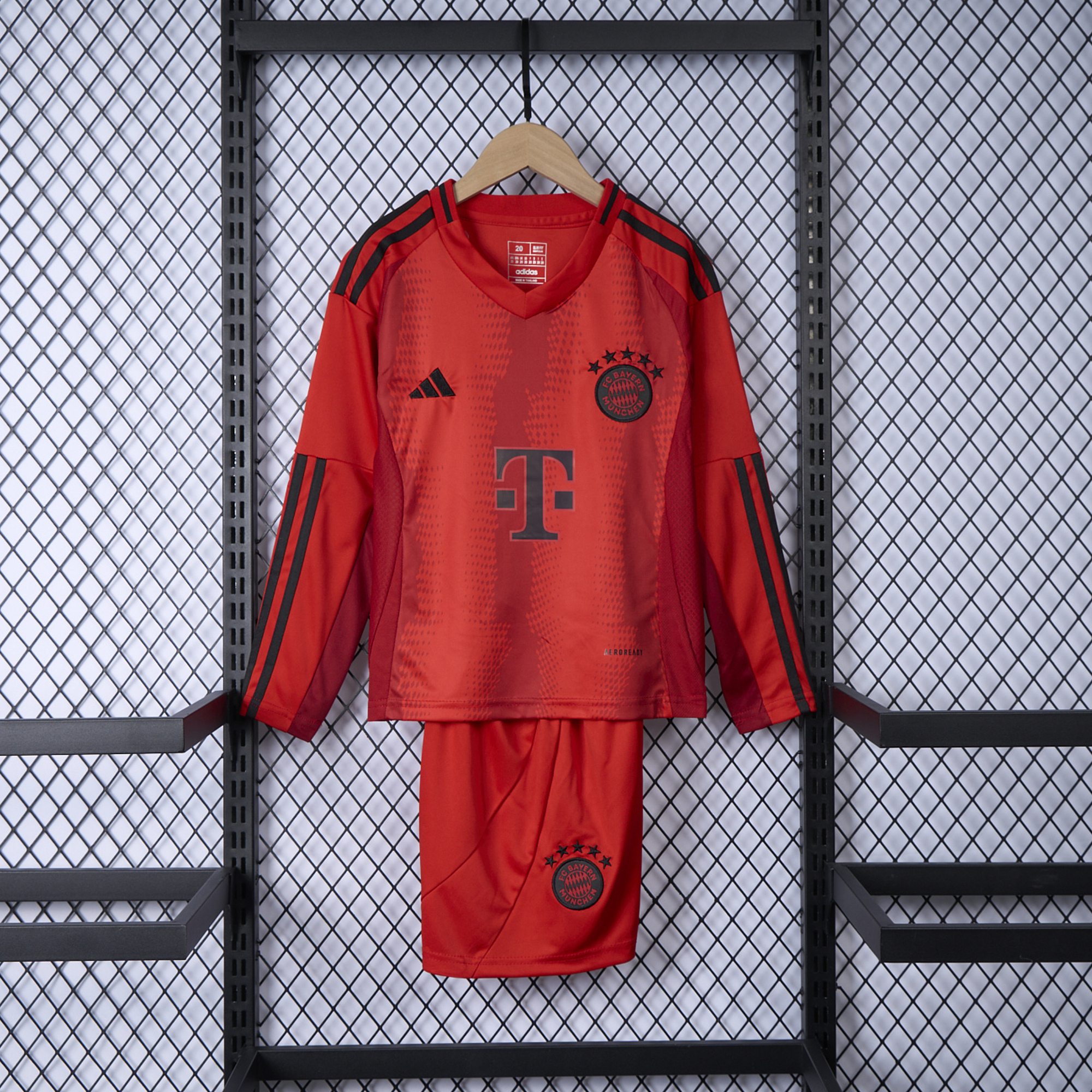 Bayern Munich 24-25 Home Long Sleeve Kids Kit - Fans Version - ManixJersey