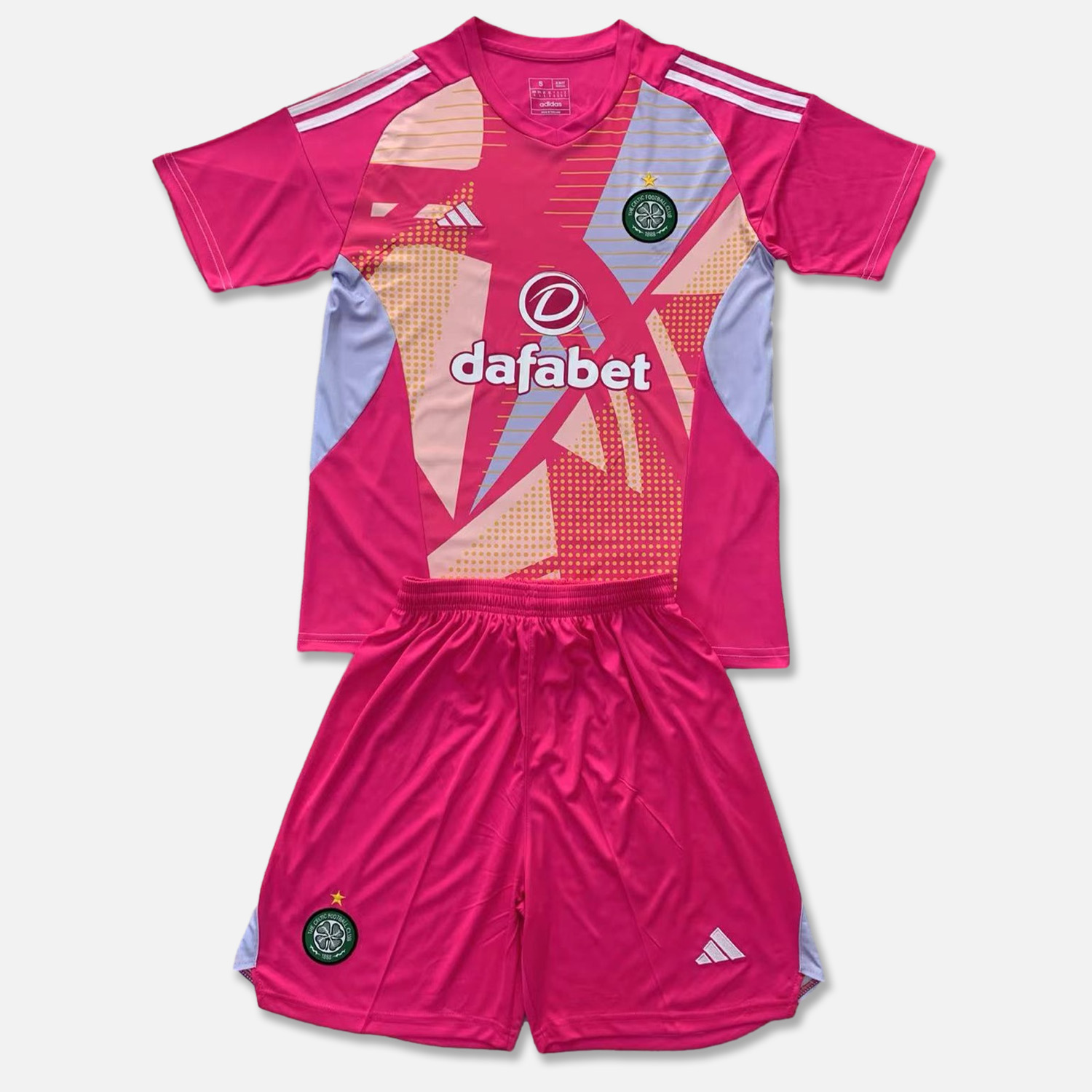 Celtic 24-25 Pink Goalkeeper Men's Adult Jersey Set - Fans Version - ManixJersey