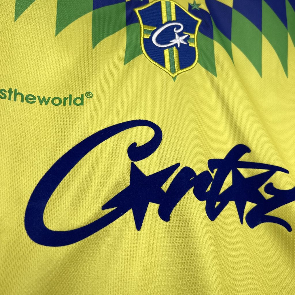 Corteiz x Retro Brazil 1995 Home Jersey - with RTW 18 print - ManixJersey