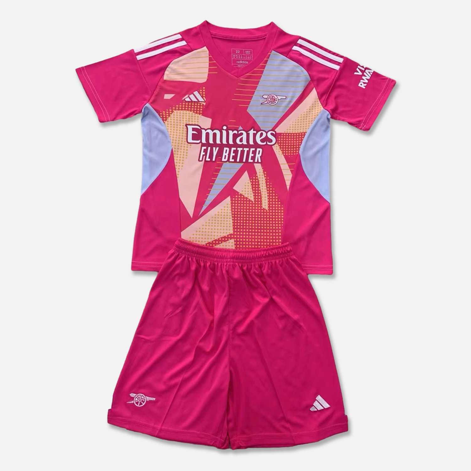 Arsenal 24-25 Pink Goalkeeper Kids Kit - ManixJersey