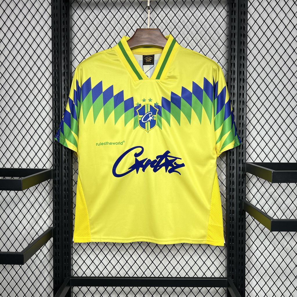Corteiz x Retro Brazil 1995 Home Jersey - with RTW 18 print - ManixJersey