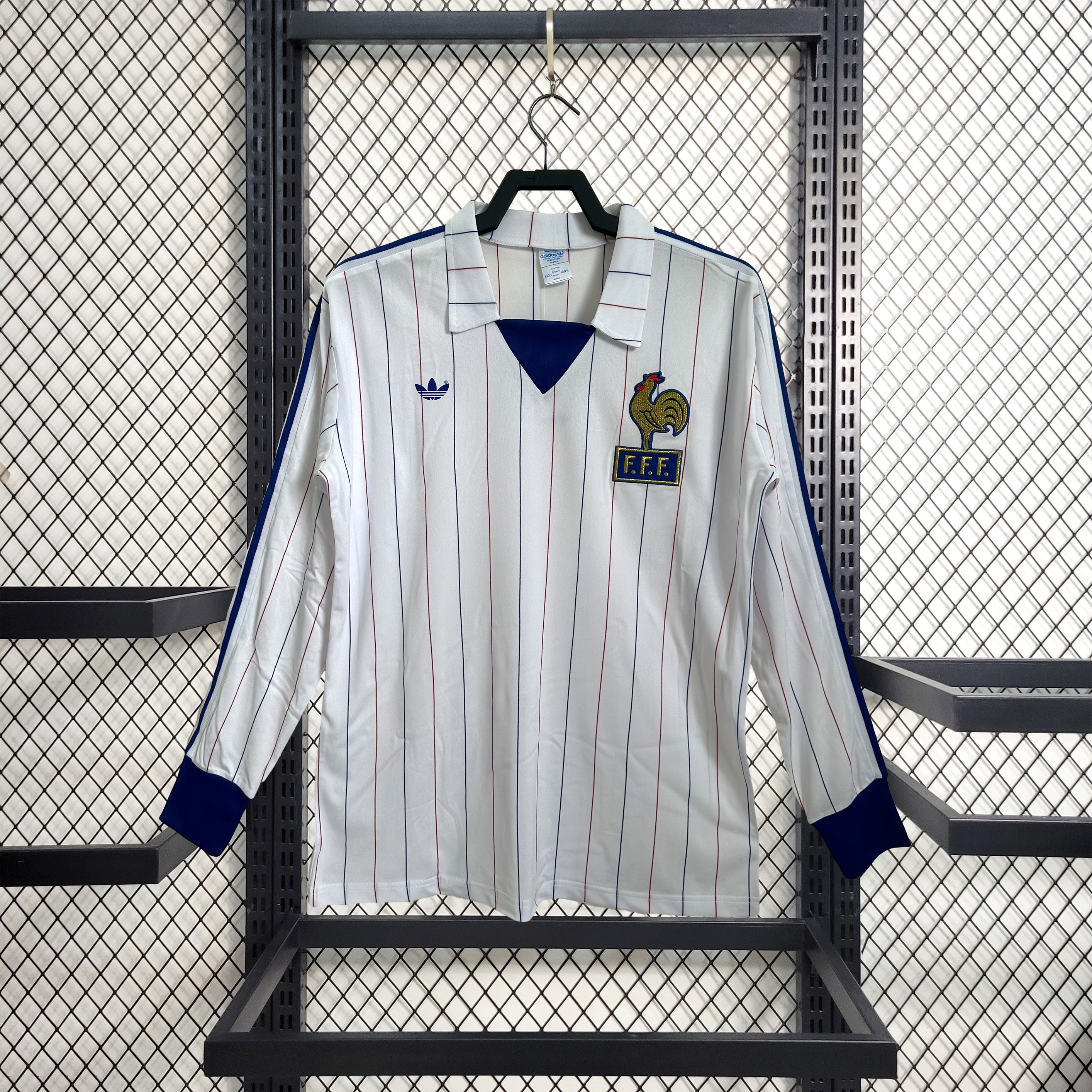 Retro France 1980-82 Away Long Sleeve Jersey - ManixJersey