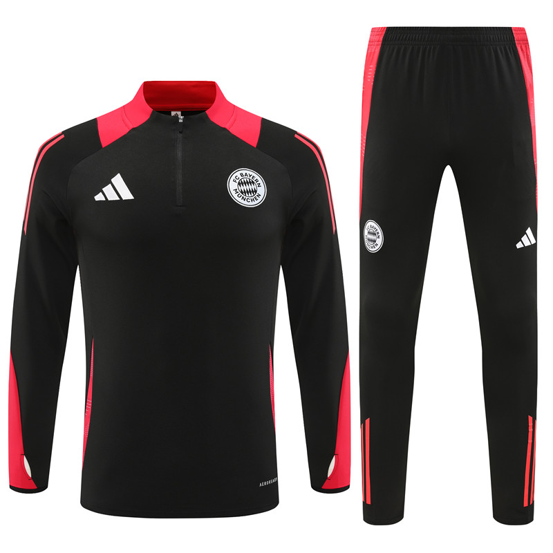 Bayern Munich 24-25 Kids Long Sleeve Training Set - Black - ManixJersey