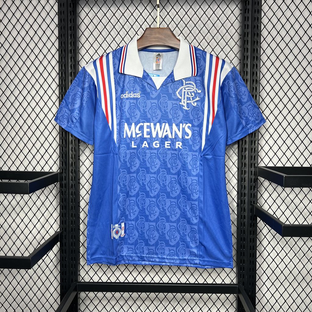 Retro Glasgow Rangers 1996-97 Home Stadium Jersey - ManixJersey