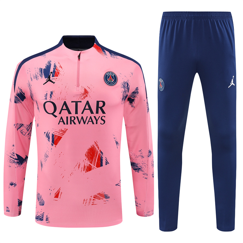 Paris Saint-Germain PSG 24-25 Long Sleeve Training Set - Pink - ManixJersey