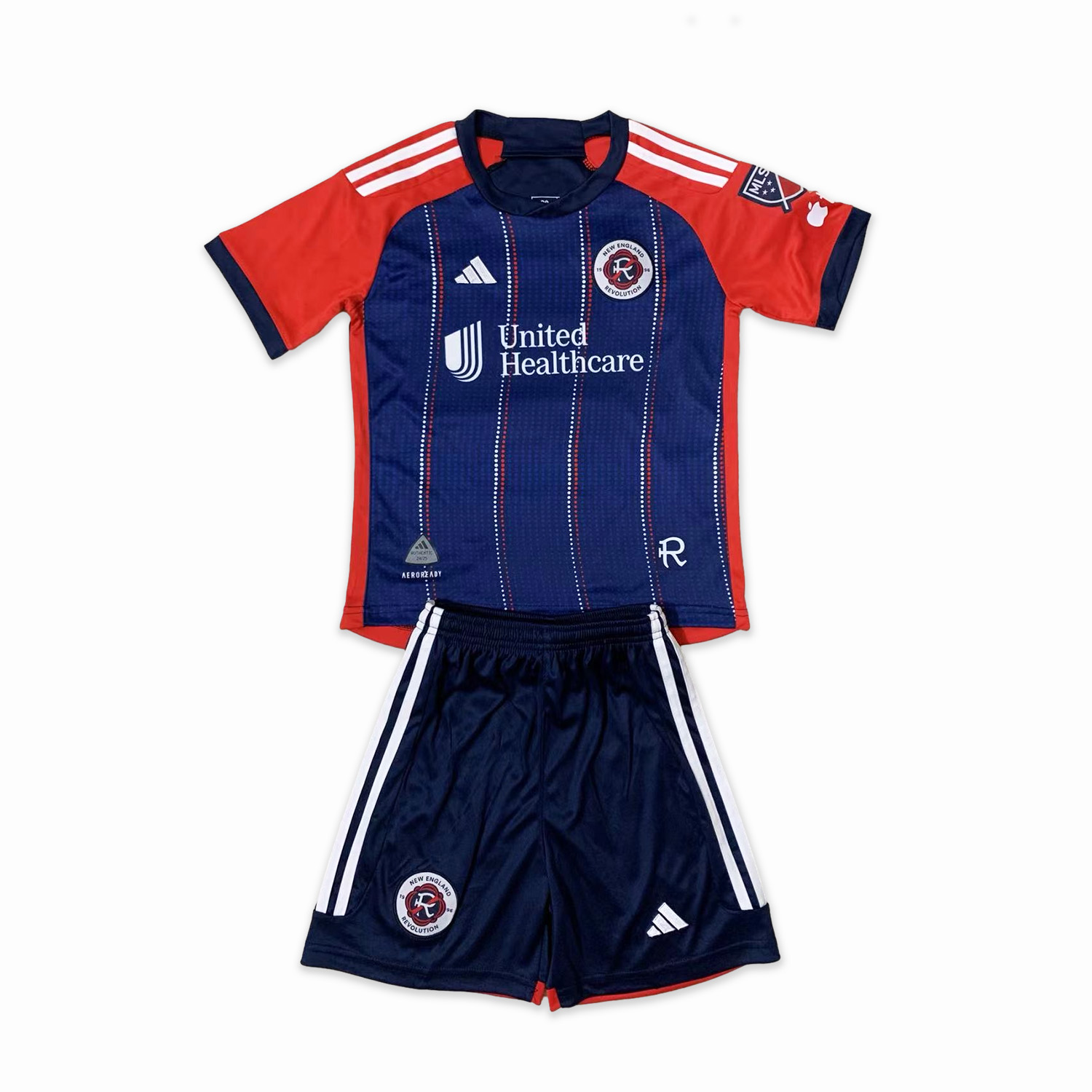 New England Revolution 2024 Home Stadium Kids Kit - ManixJersey