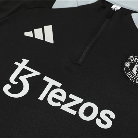 Manchester United 24-25 Long Sleeve Training Set - Black - ManixJersey
