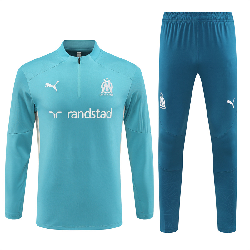 Marseille 24-25 Long Sleeve Training Set - Lake Blue - ManixJersey