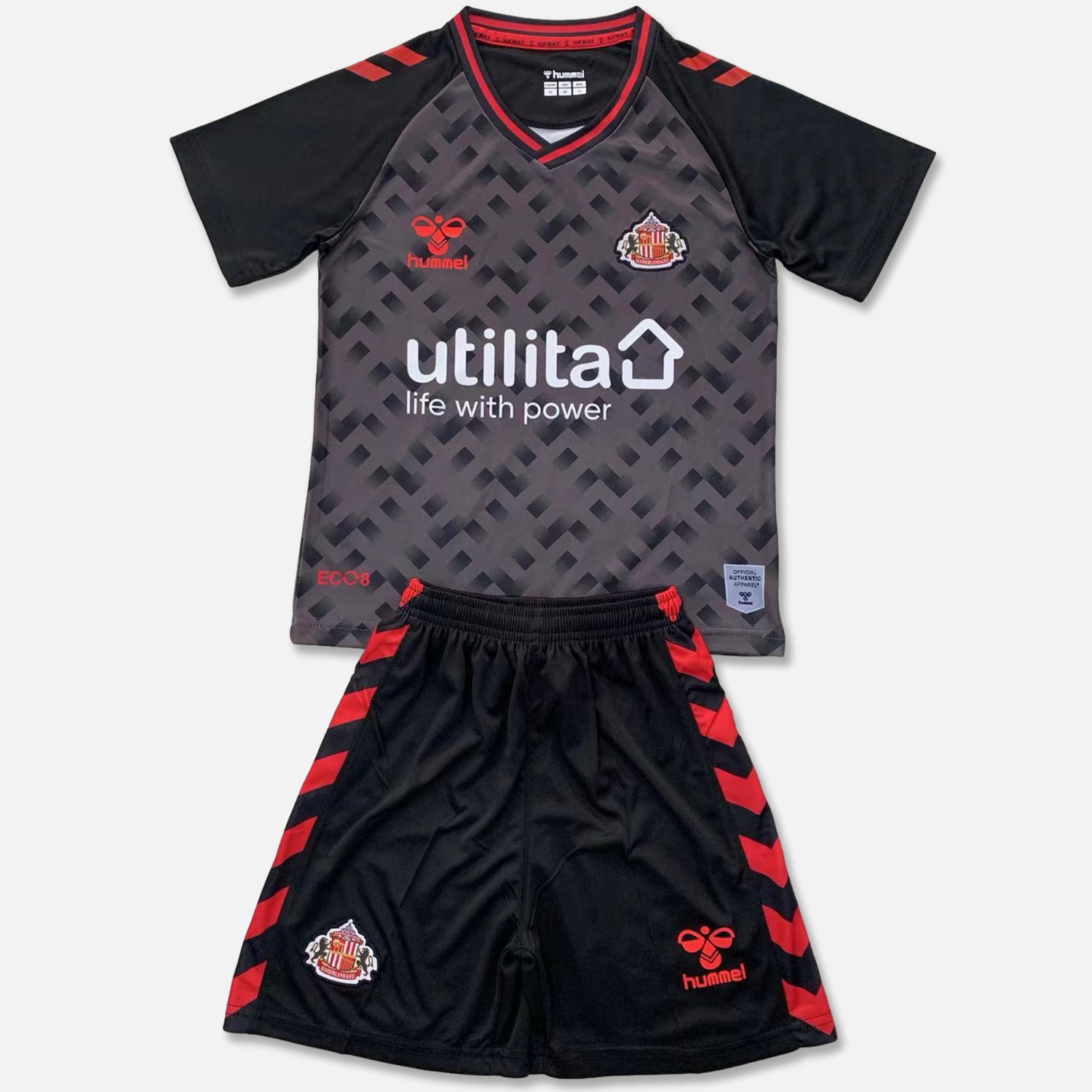 Sunderland 24-25 Black Goalkeeper Kids Kit - ManixJersey