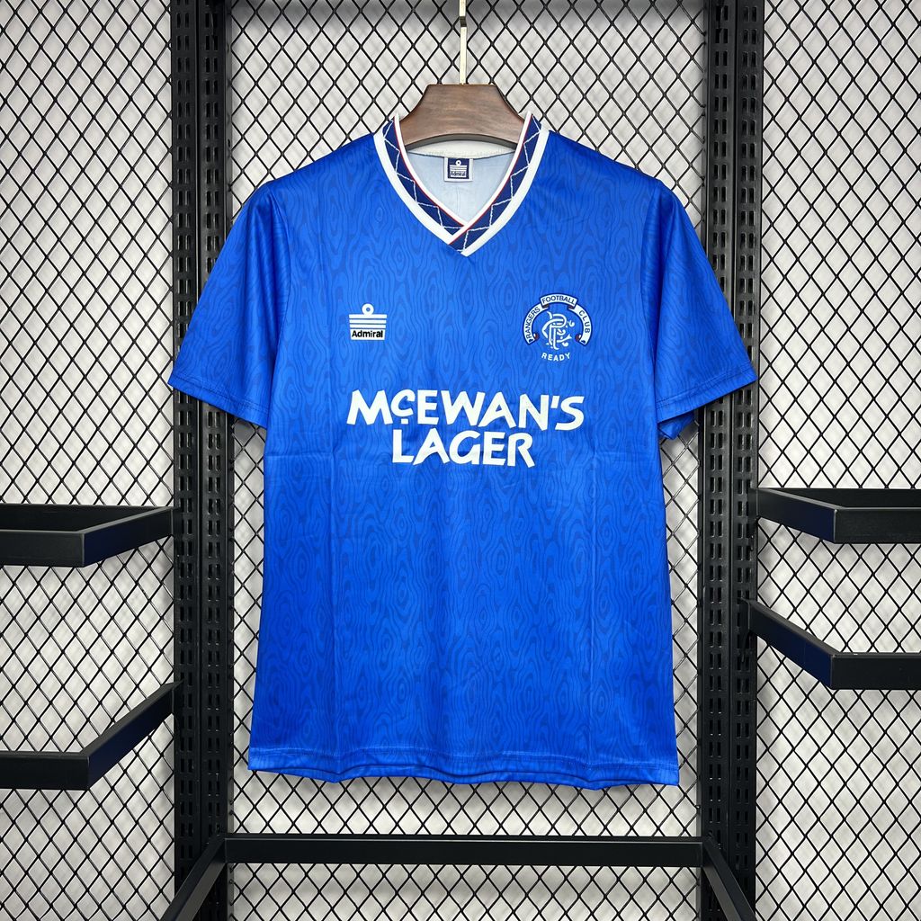 Retro Glasgow Rangers 1990-92 Home Stadium Jersey - ManixJersey