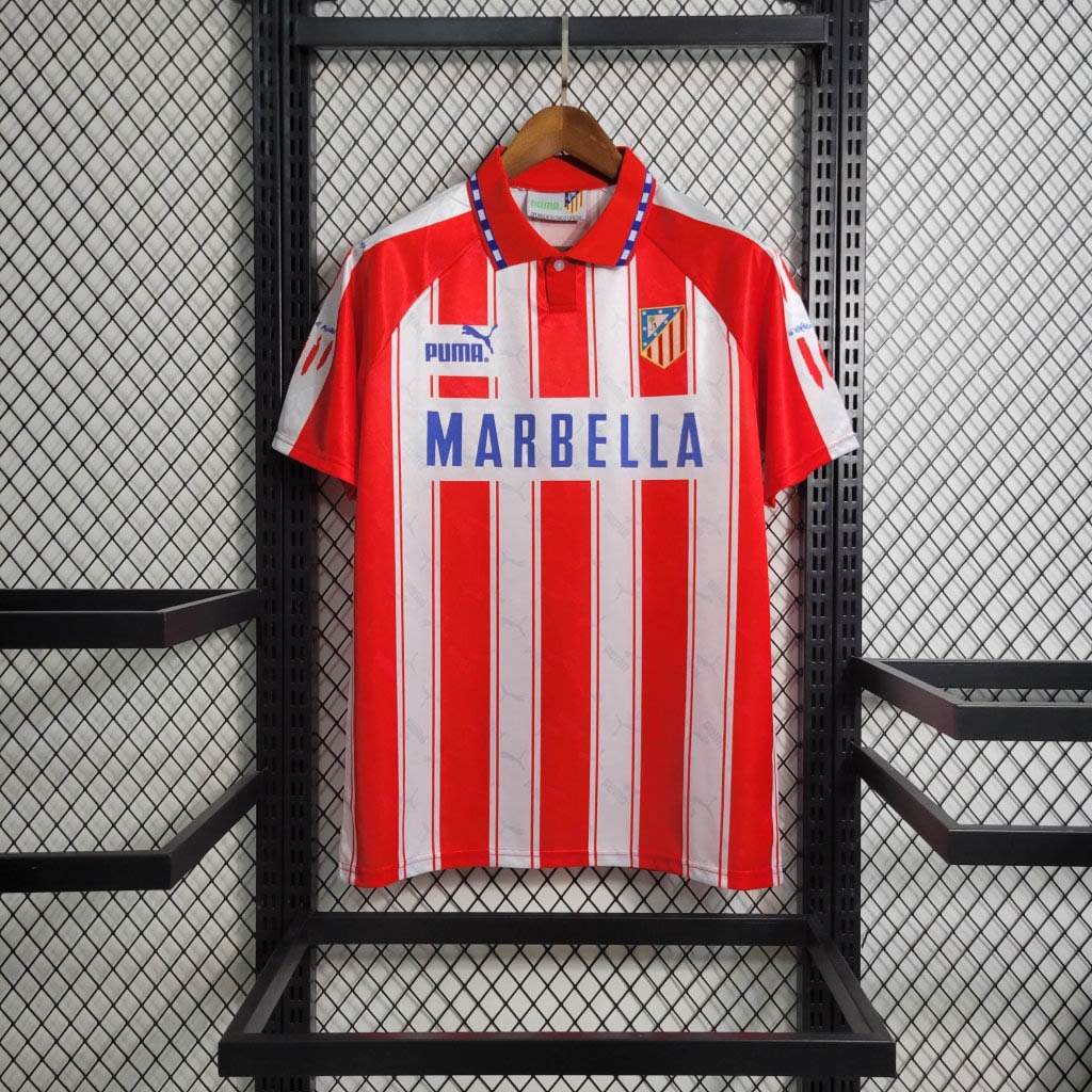 Retro Atletico Madrid 1994-95 Home Stadium Jersey - ManixJersey