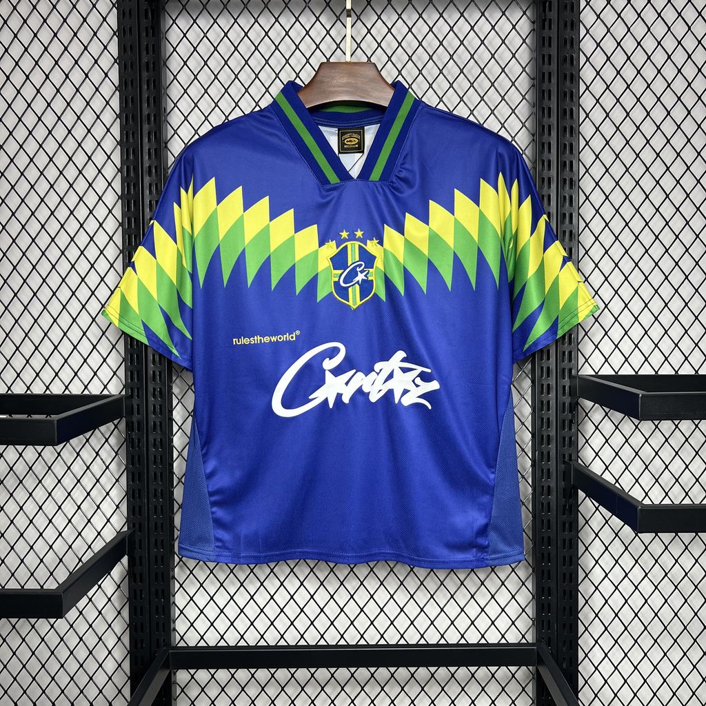 Corteiz x Retro Brazil 1995 Away Jersey - with RTW 18 print - ManixJersey