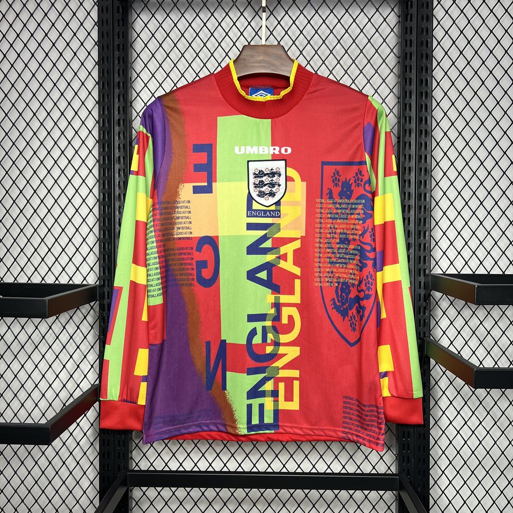 Retro England 1996 Goalkeeper Long Sleeve Jersey - ManixJersey