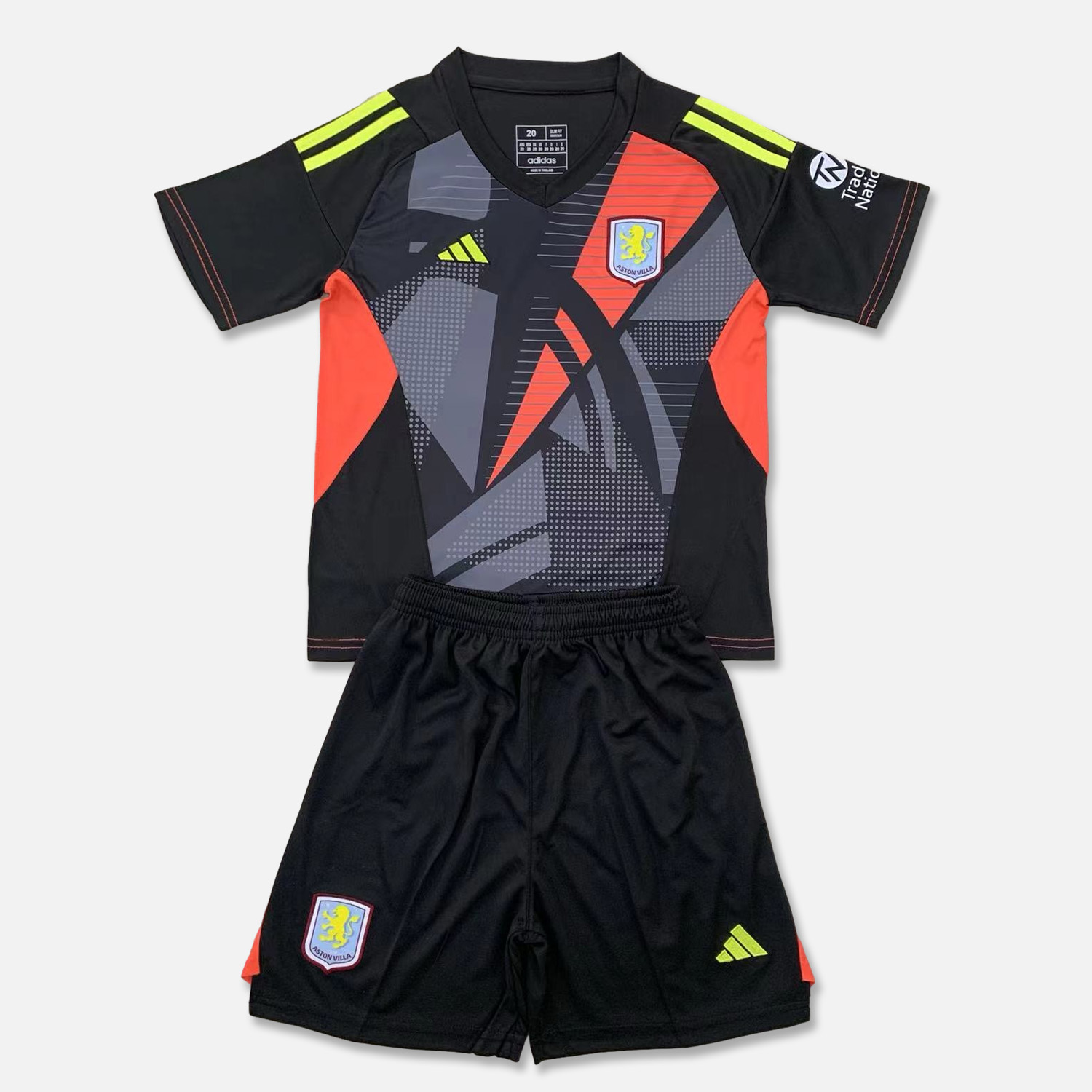 Aston Villa 24-25 Black Goalkeeper Kids Kit - ManixJersey
