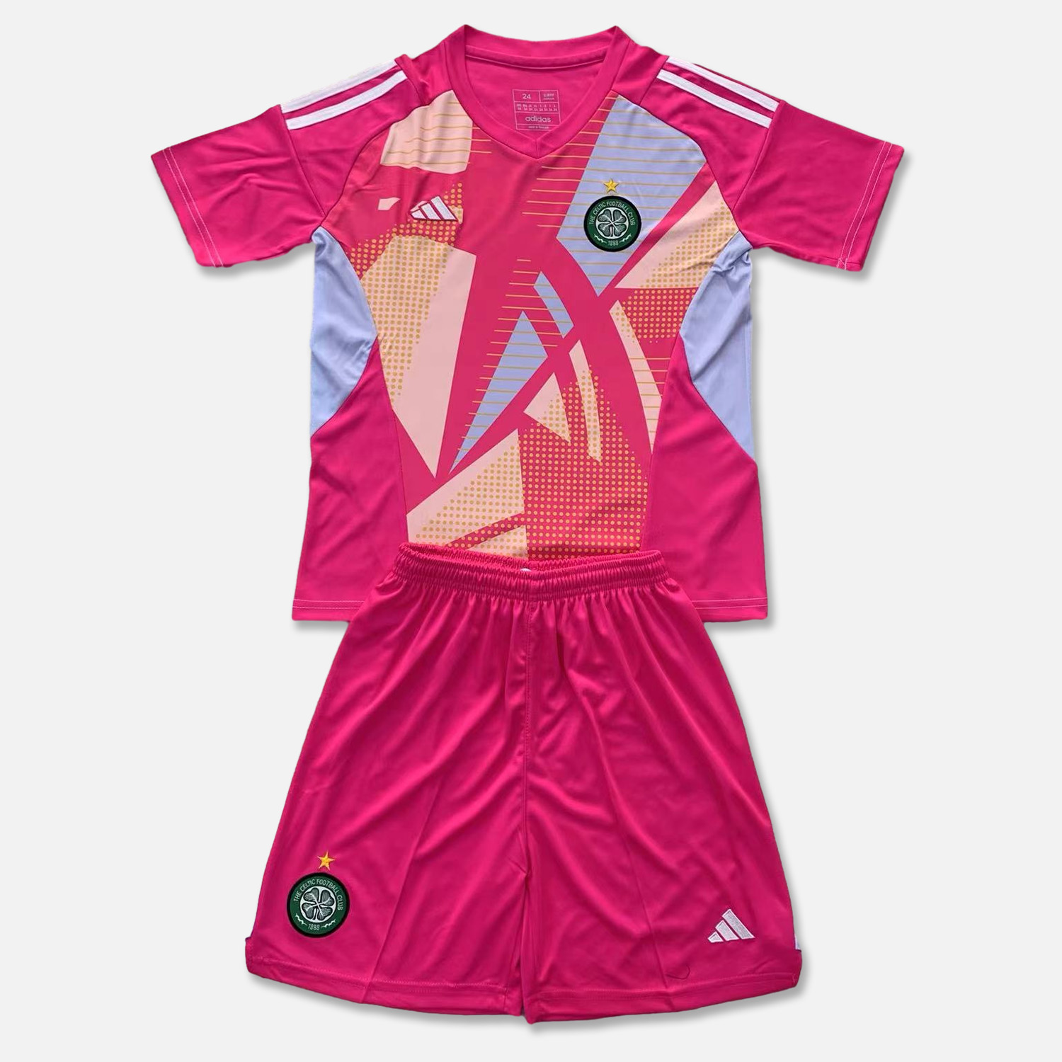 Celtic 24-25 Pink Goalkeeper Kids Kit - ManixJersey
