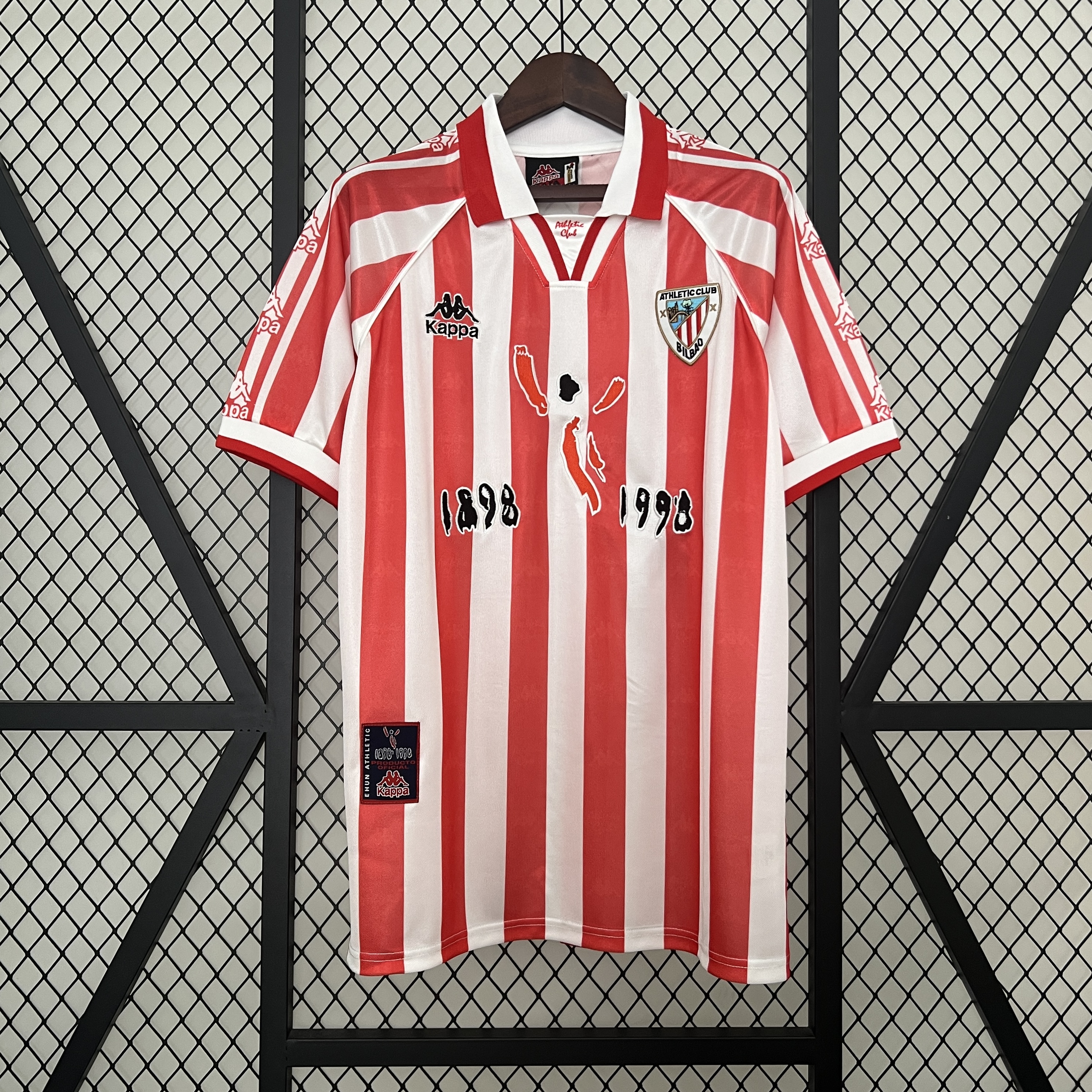 Retro Athletic Bilbao 1997-98 100th Anniversary Home Stadium Jersey - ManixJersey