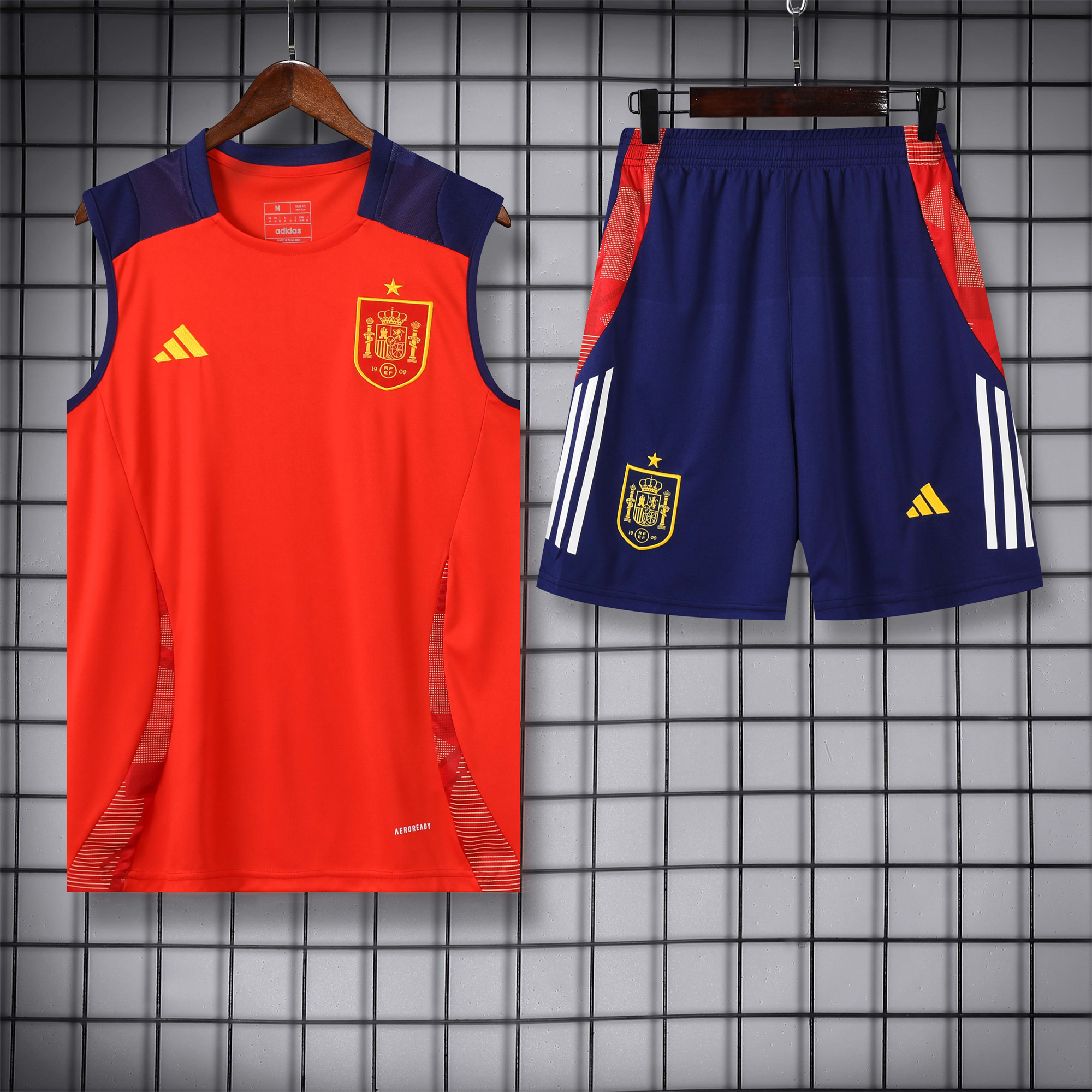 Spain 24-25 Vest Training Set - Red - ManixJersey
