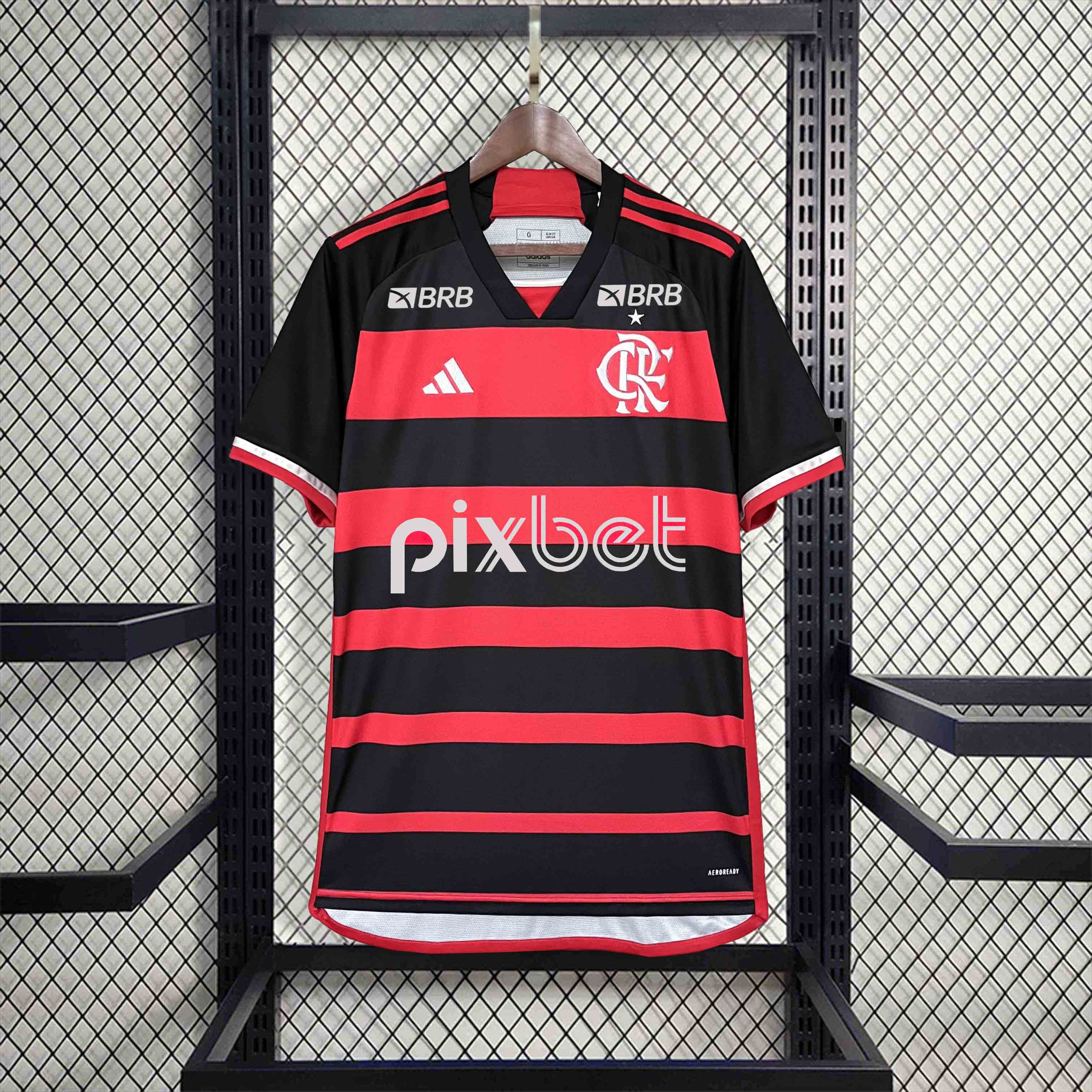 Flamengo 2024 Home Stadium Jersey With All Sponsor - Fans Version - ManixJersey