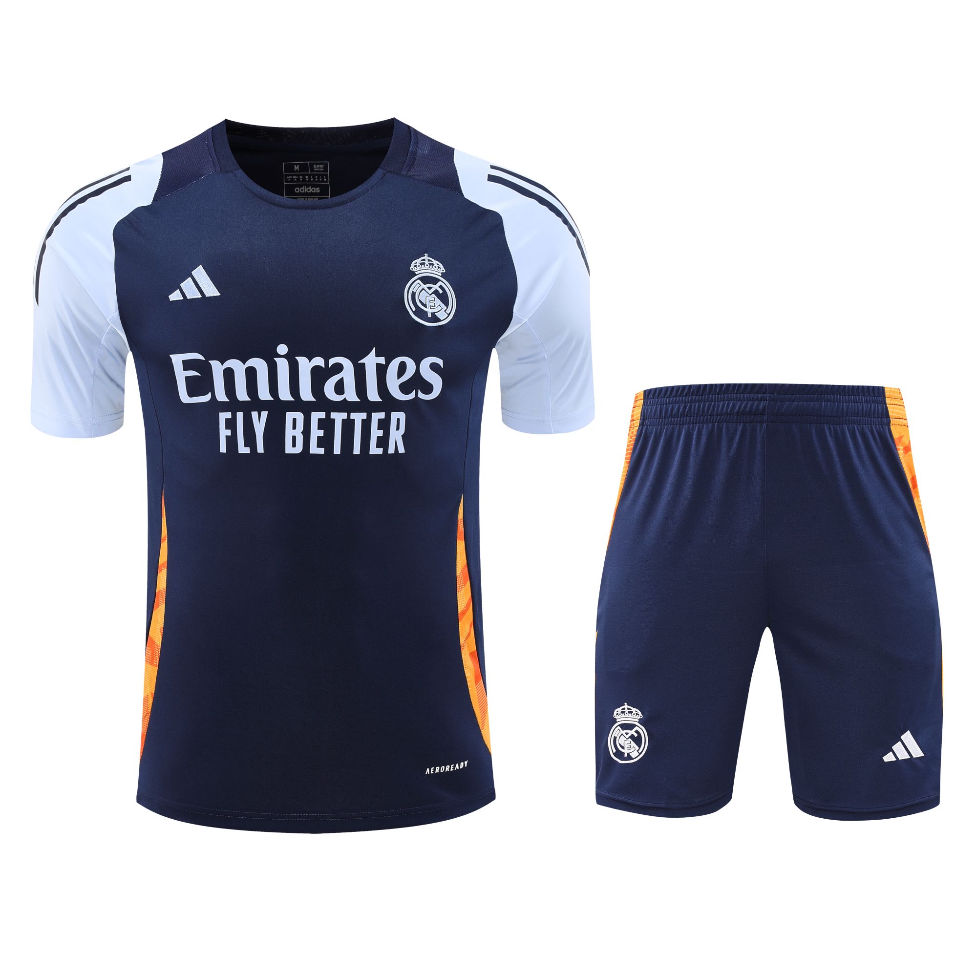 Real Madrid 24-25 Short-Sleeve Training Set - Royal Blue Top & Shorts - ManixJersey
