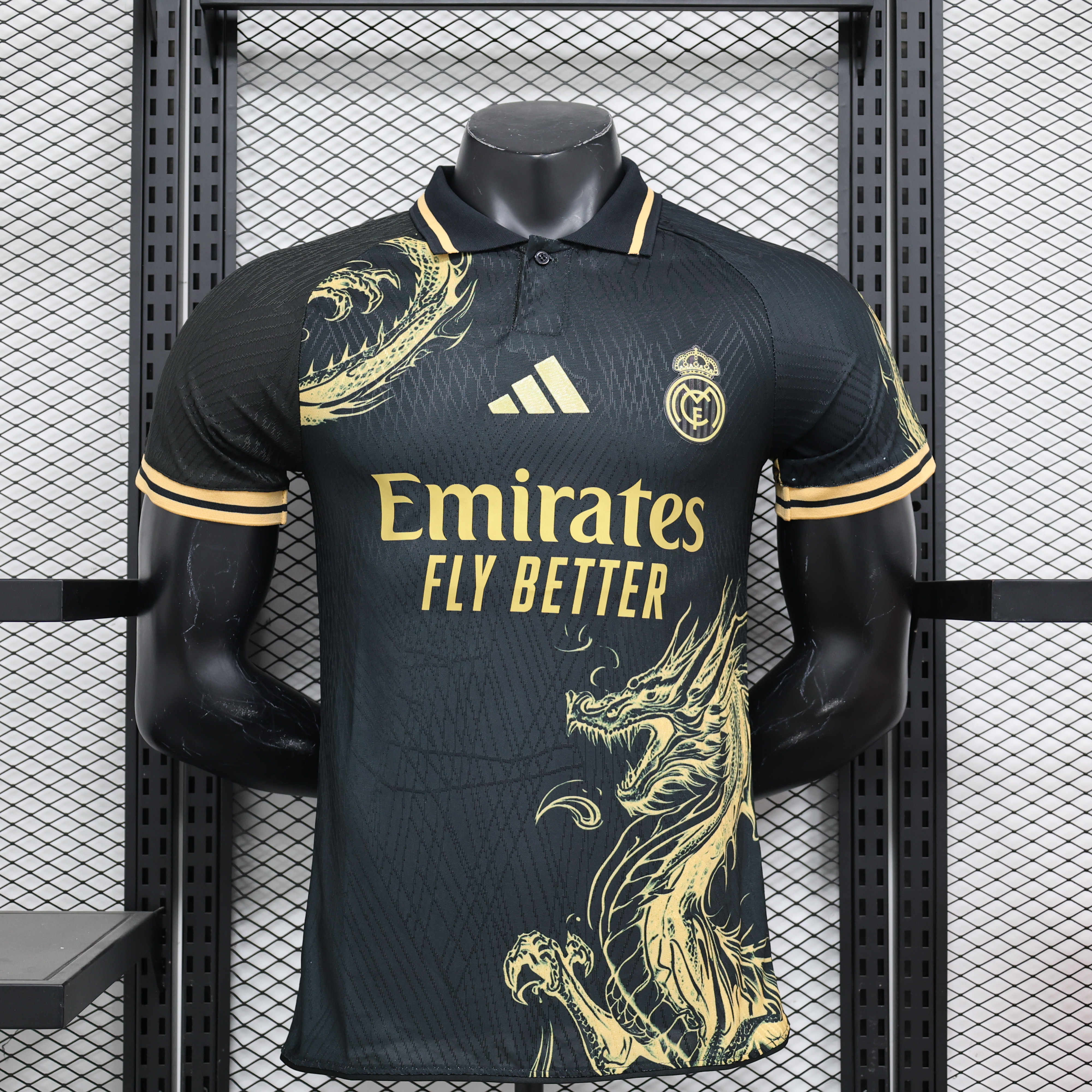 Real Madrid 24-25 Black & Golden Loong Special Edition Jersey - Player Version - ManixJersey