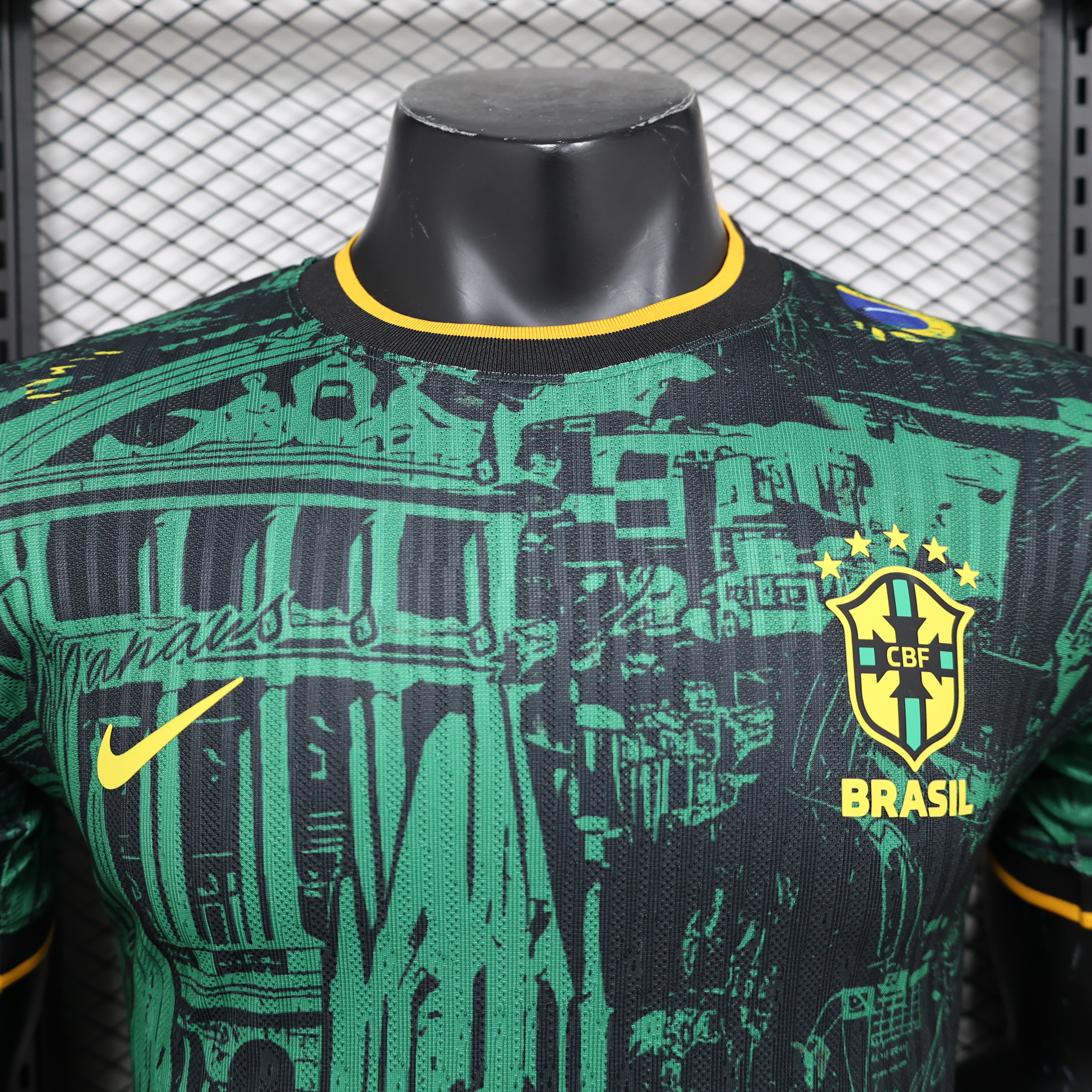 Brazil 2024 Black and Green Church Jersey - Player Version - ManixJersey