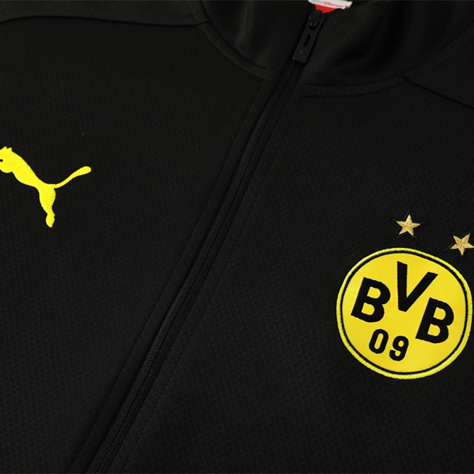 Dortmund 24-25 Jacket Training Tracksuit - Black and Yellow - ManixJersey