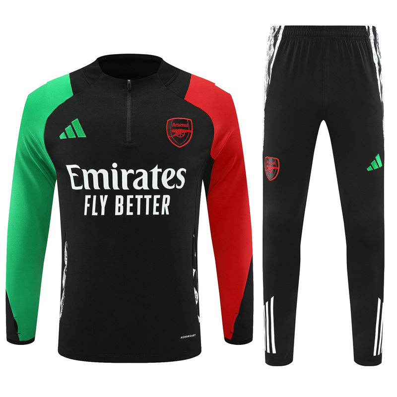 Arsenal 24-25 Long Sleeve Training Set - Black - ManixJersey