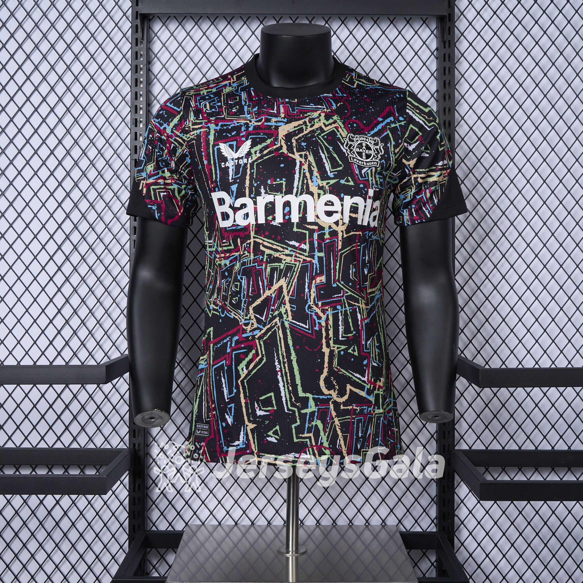 Bayer 04 Leverkusen 24-25 Black Graffiti Special Edition Jersey - Player Version - ManixJersey