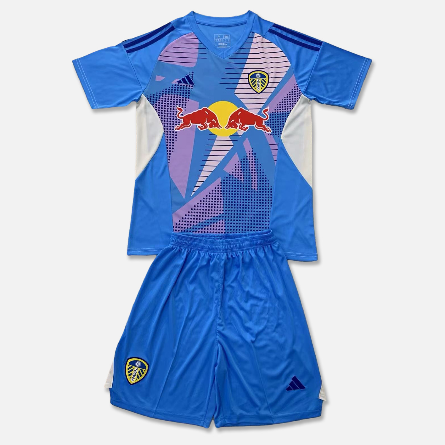 Leeds United 24-25 Lake Blue Goalkeeper Men's Adult Jersey Set - Fans Version - ManixJersey