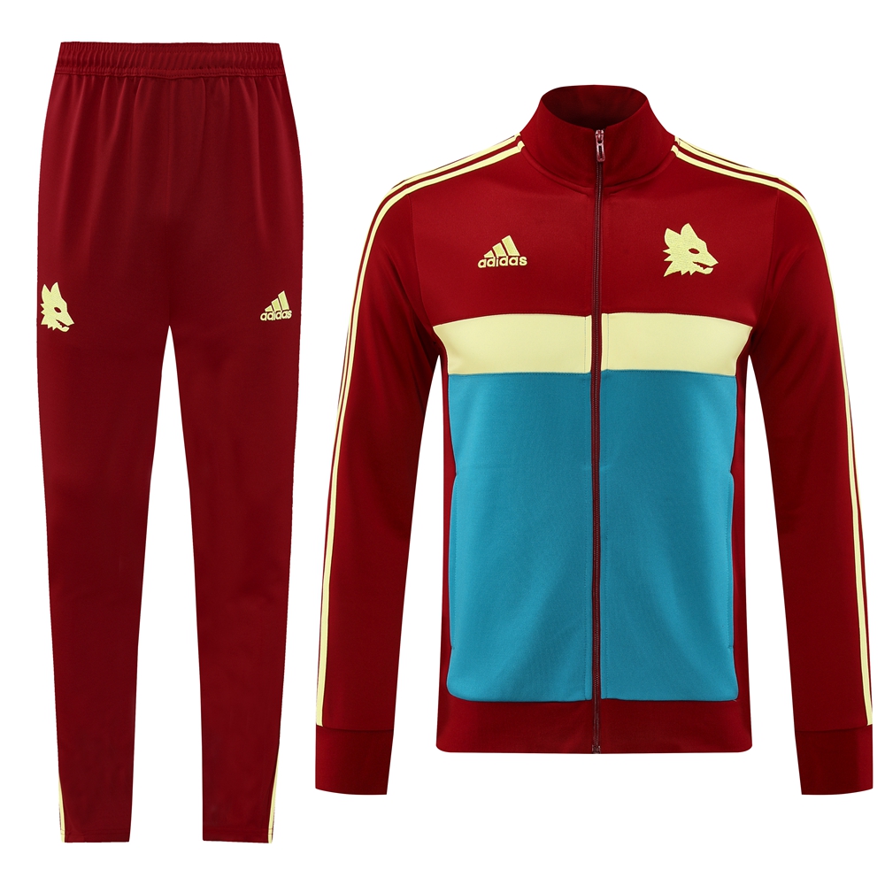 Roma 24-25 Vintage Jacket Training Tracksuit - Red - ManixJersey