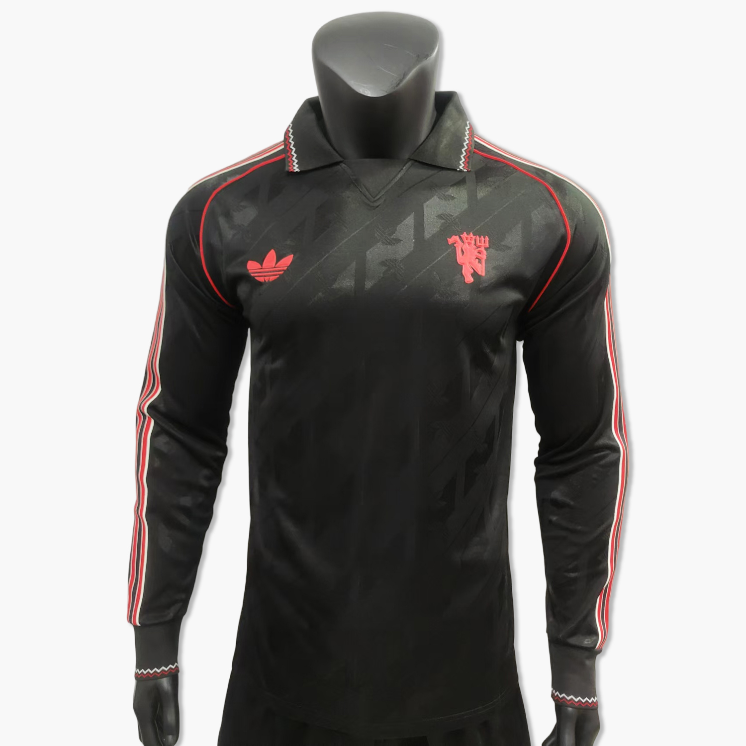 Manchester United 24-25 Originals LFSTLR Long Sleeve Black Jersey - Player Version - ManixJersey