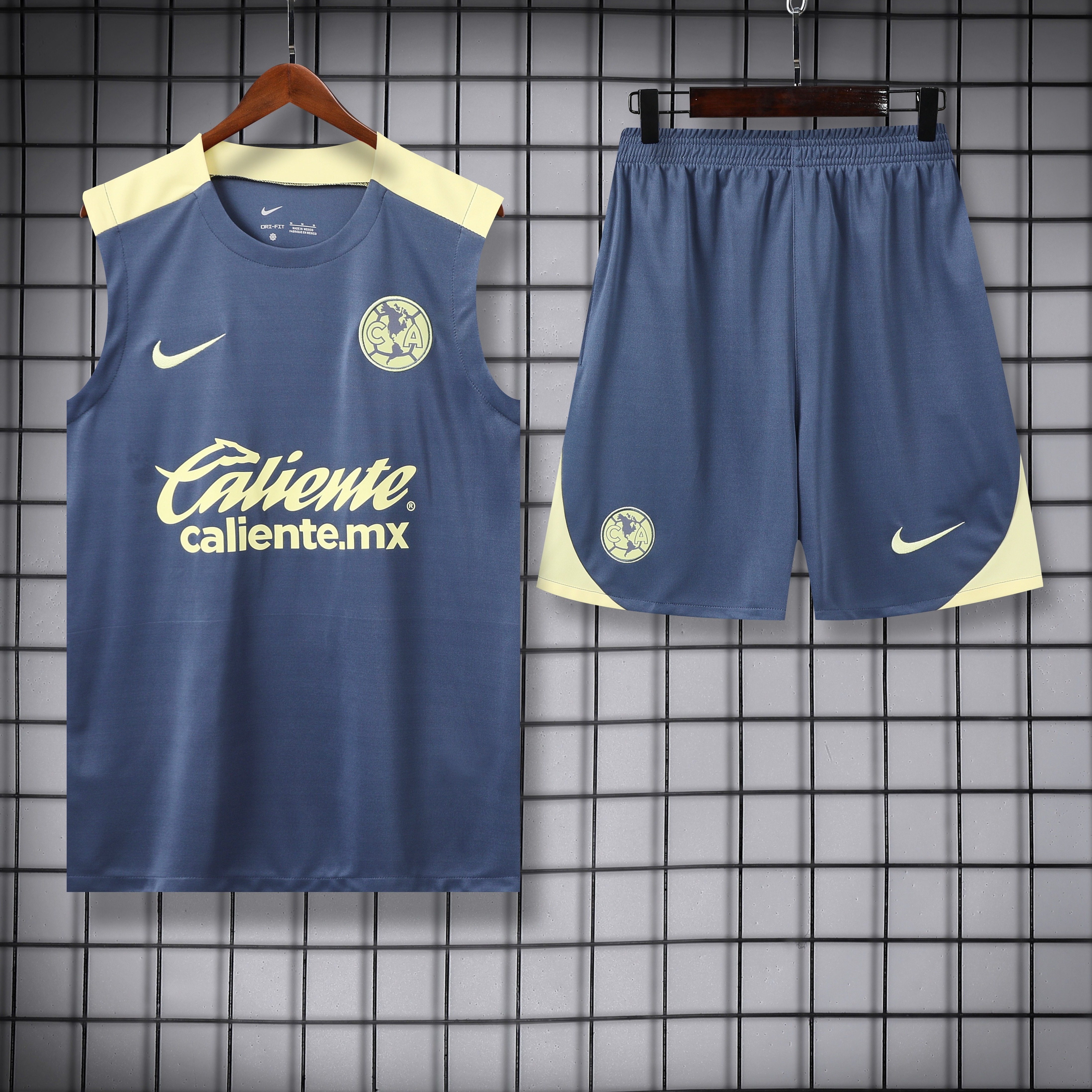 Club América 24-25 Vest Training Set - Grey Vest & Shorts - ManixJersey