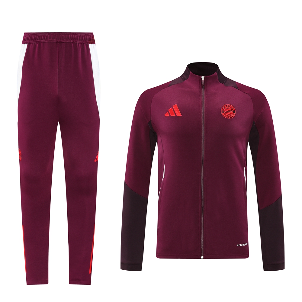 Bayern Munich 24-25 Jacket Training Tracksuit - Claret Red - ManixJersey