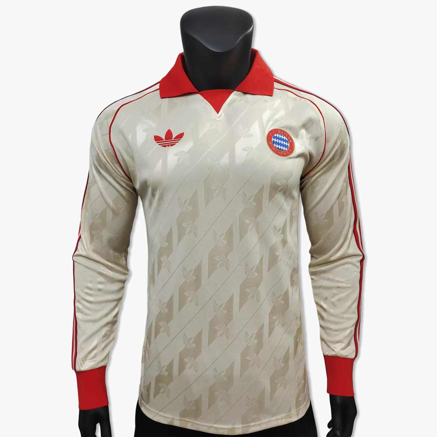 Bayern Munich 24-25 Originals LFSTLR Long Sleeve Off White Jersey - Player Version - ManixJersey