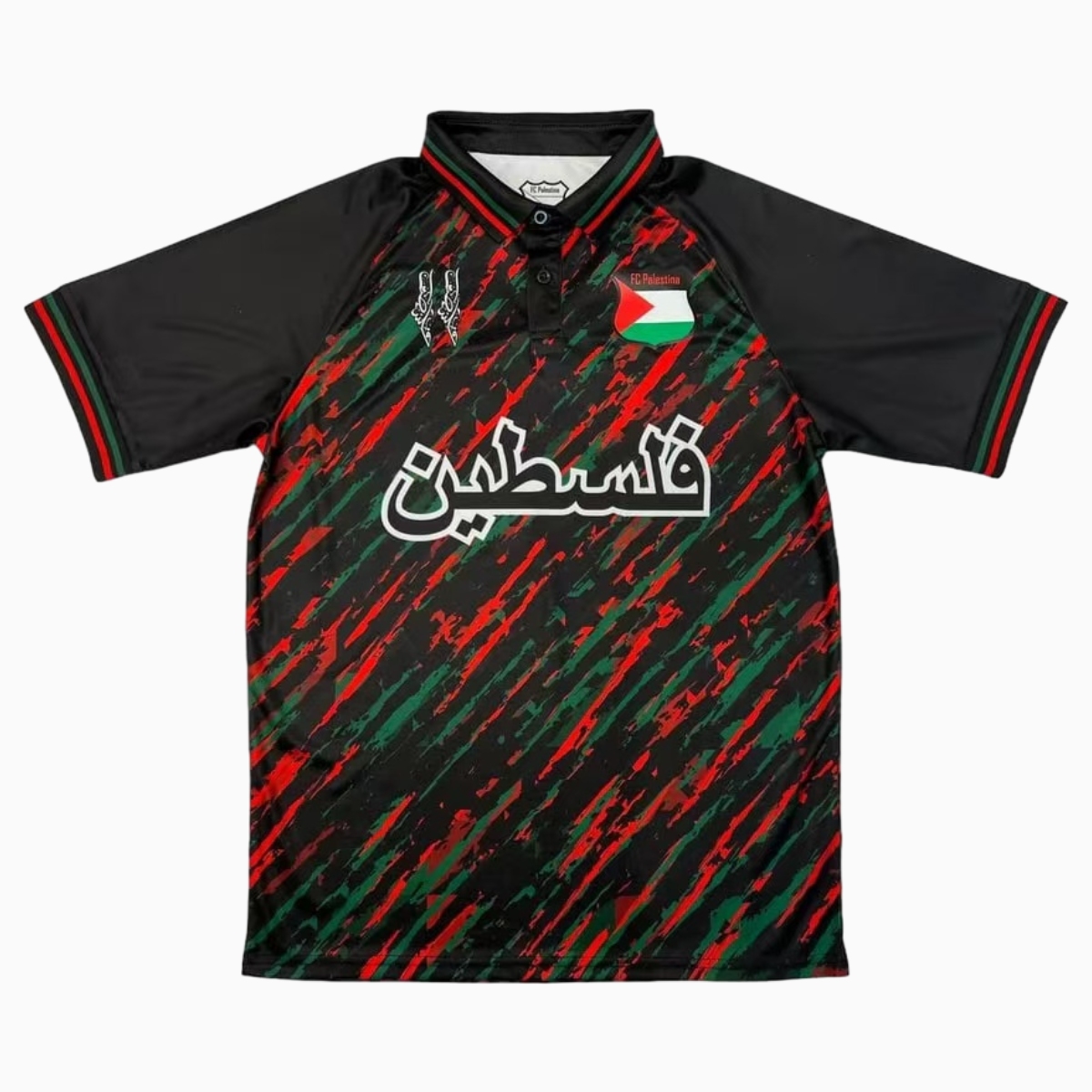 FC Palestina 24-25 Red and Green Twill Pattern Jersey with Arabic - ManixJersey