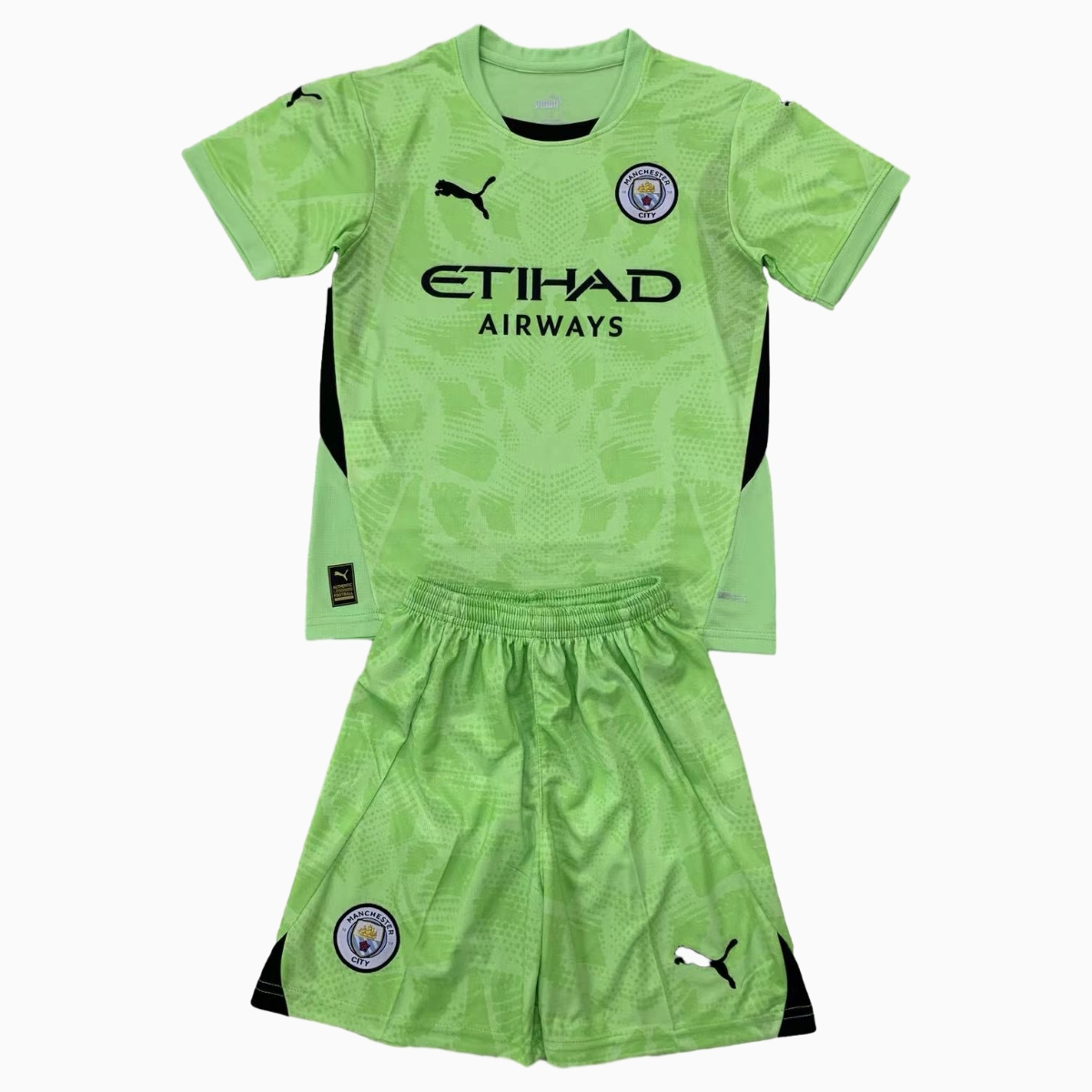 Manchester City 24-25 Light Green Goalkeeper Kids Kit - ManixJersey