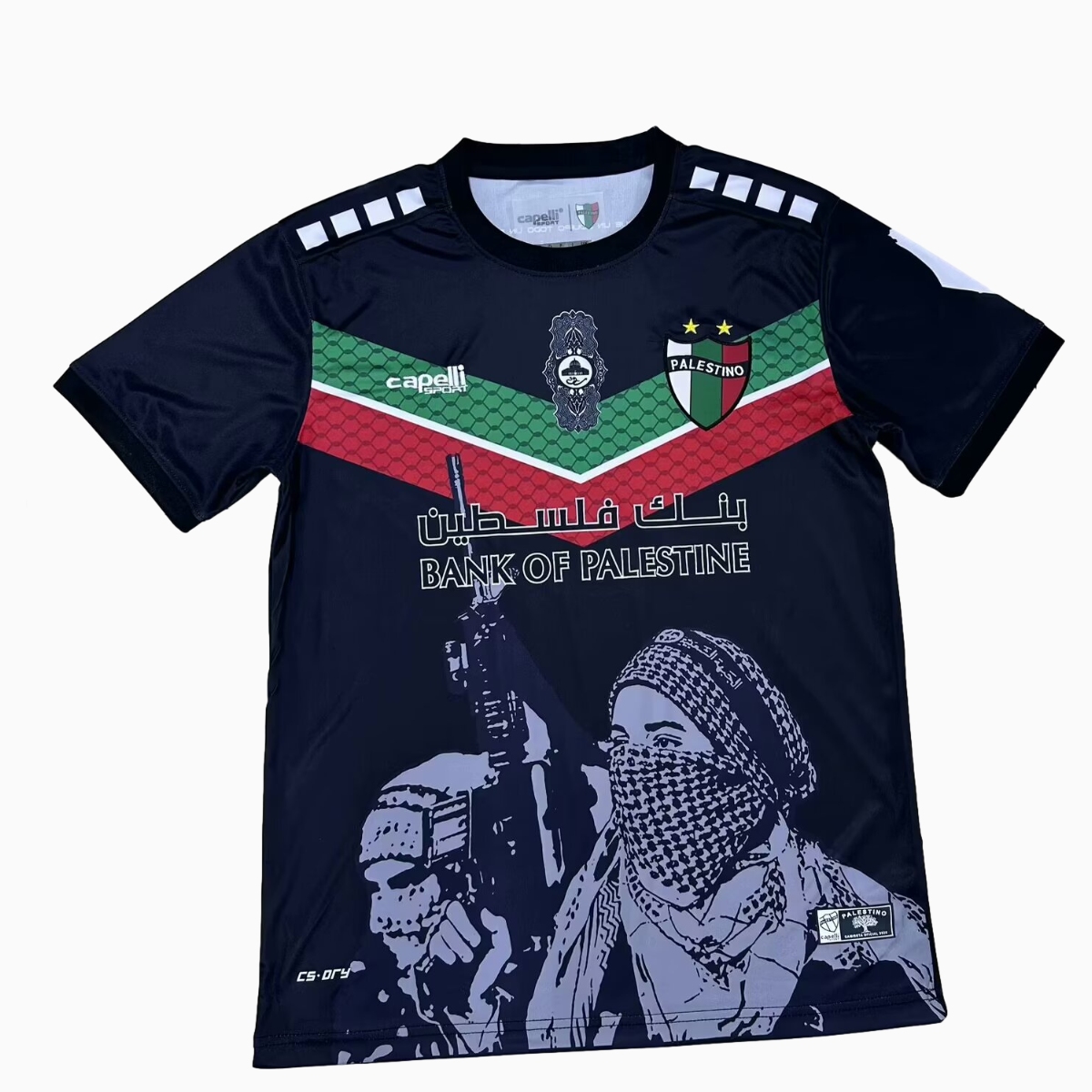 Club Deportivo Palestino 24-25 Black Graffiti Jersey - Fans Version - ManixJersey