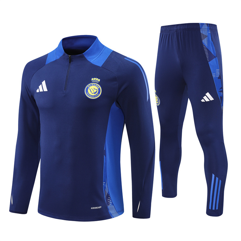 Al Nassr Riyadh Victory 24-25 Long Sleeve Training Set - Royal Blue - ManixJersey