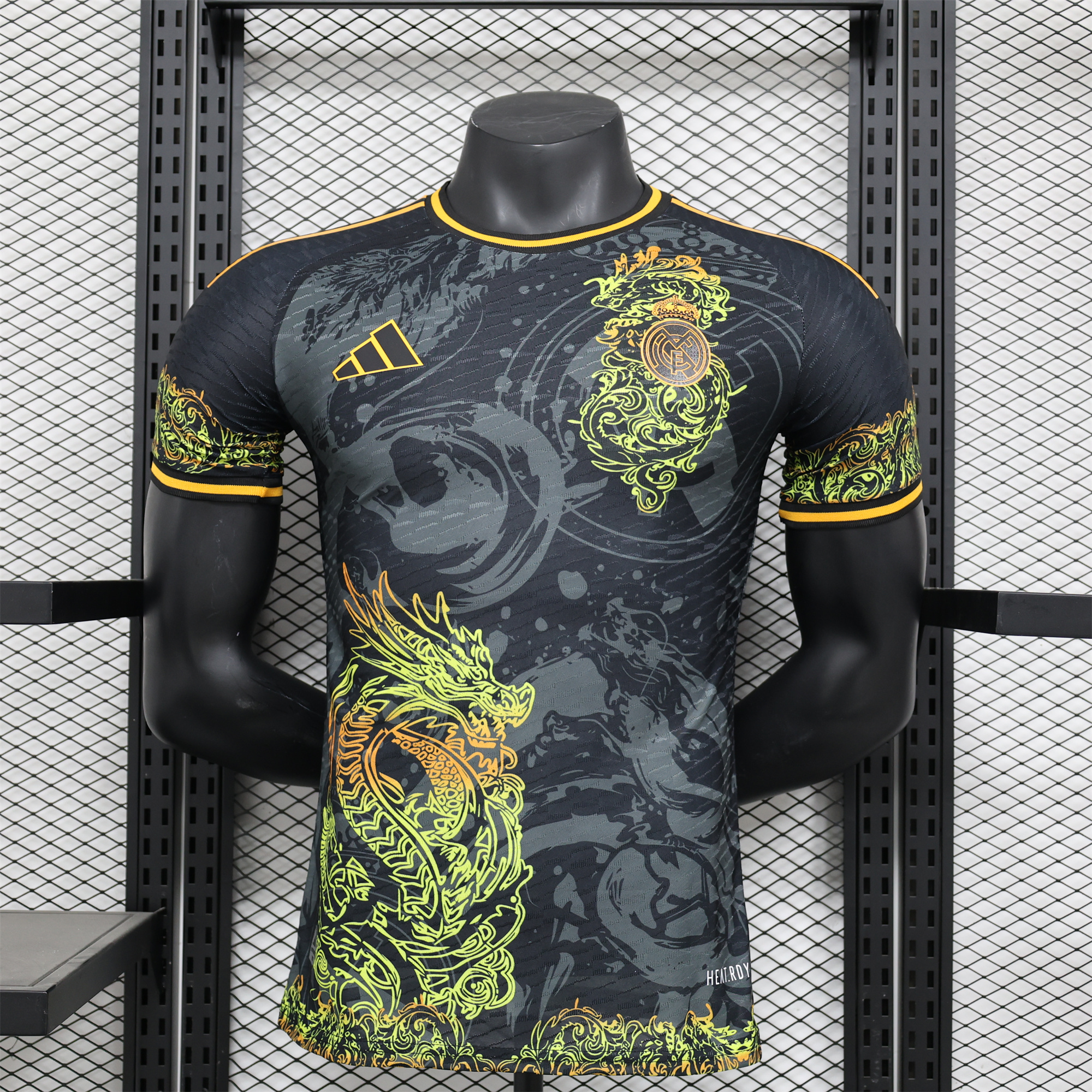 Real Madrid 24-25 Yellow Loong Black Special Edition Jersey - Player Version - ManixJersey