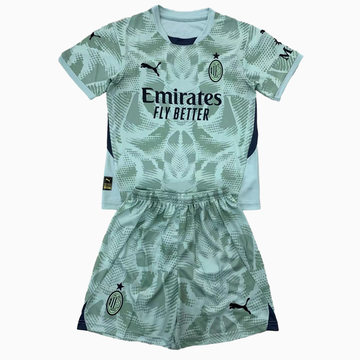 AC Milan 24-25 Green Goalkeeper Kids Kit - ManixJersey