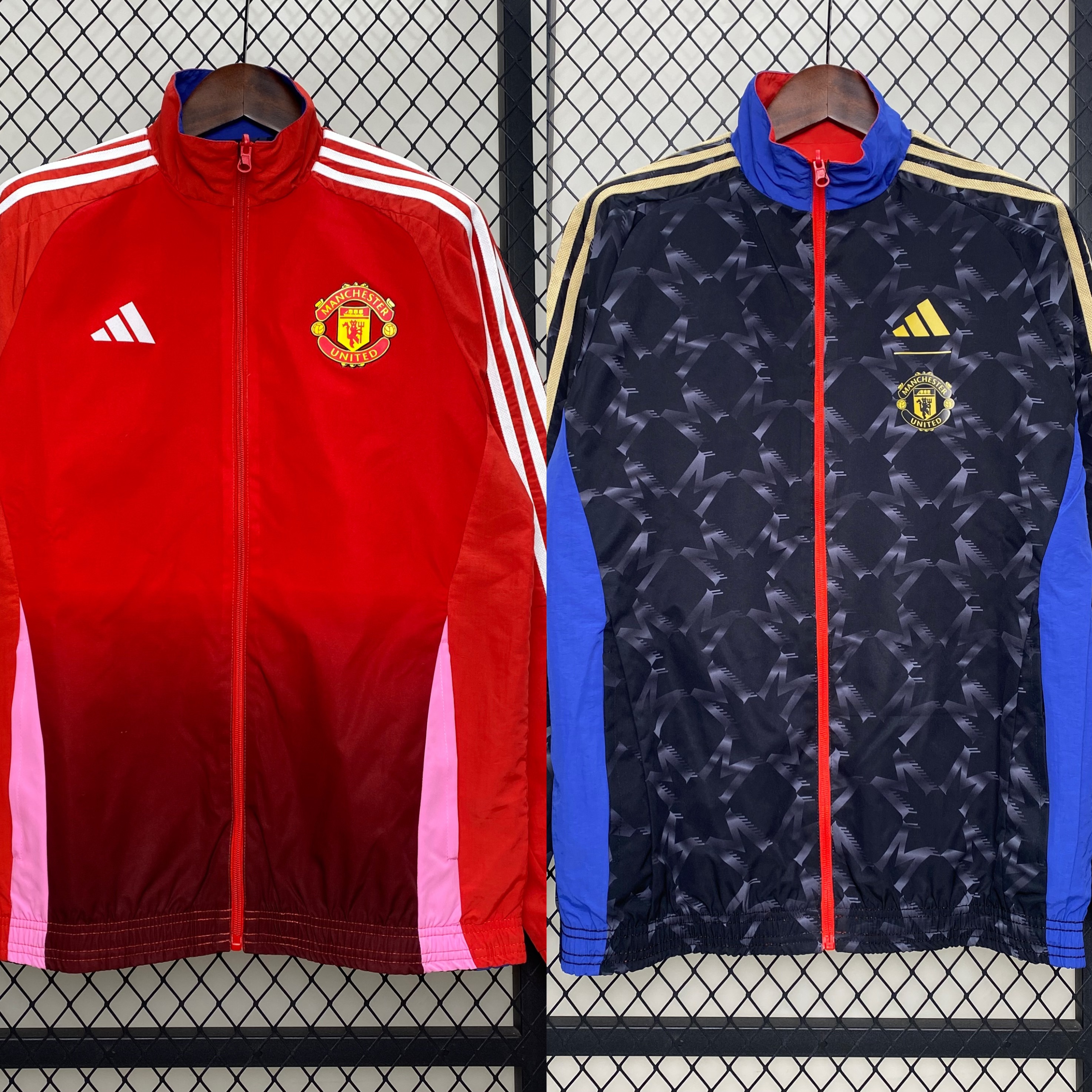 Manchester United 24-25 Double Sided Reversible Windbreaker - Home & Away Jersey Style - ManixJersey
