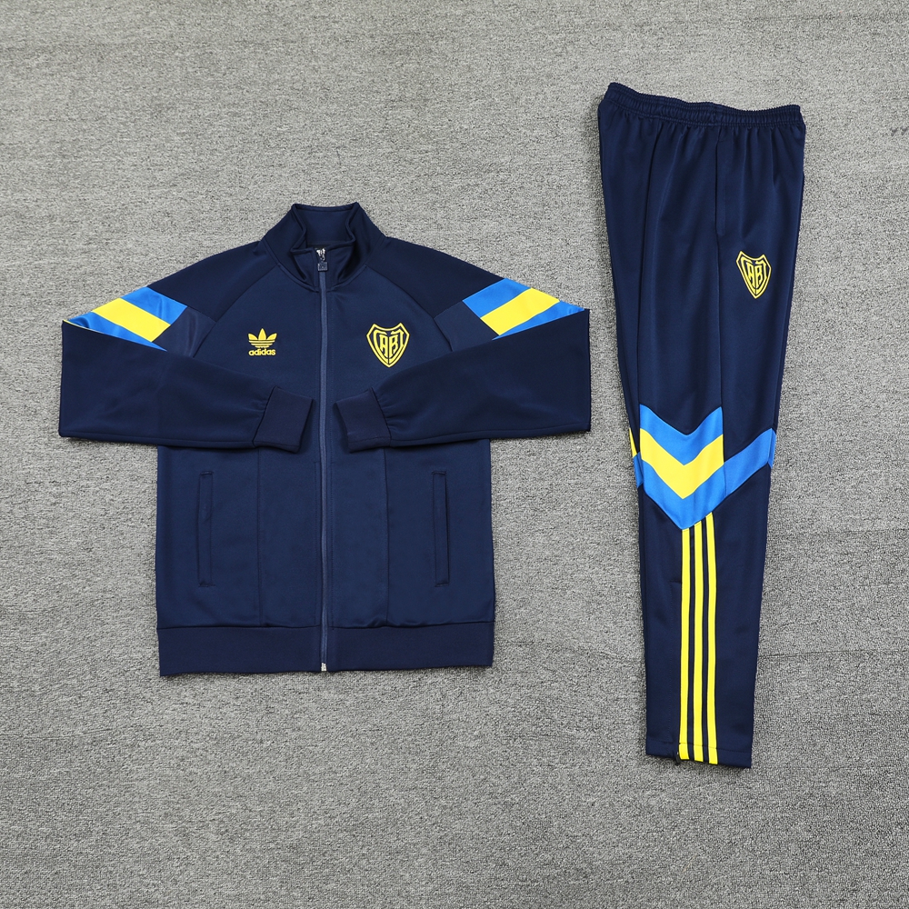 Boca Juniors 24-25 Jacket Training Tracksuit - Deep Blue Top and Pants - ManixJersey