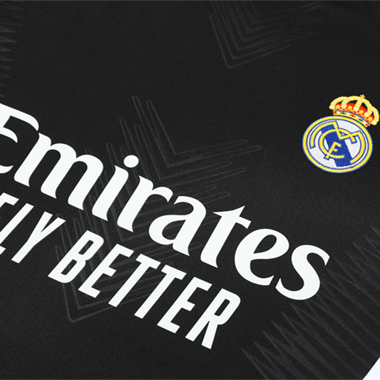 Real Madrid 24-25 Long Sleeve Training Set - Player Version - Black and Purple - ManixJersey