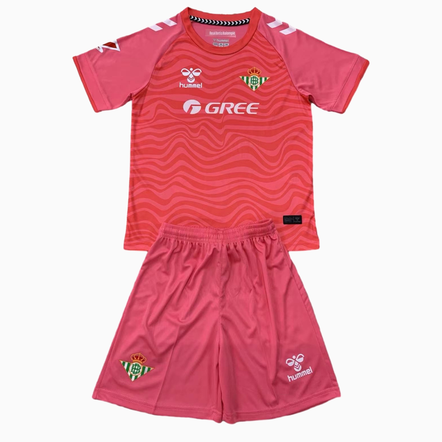 Real Betis 24-25 Pink Goalkeeper Kids Kit - ManixJersey