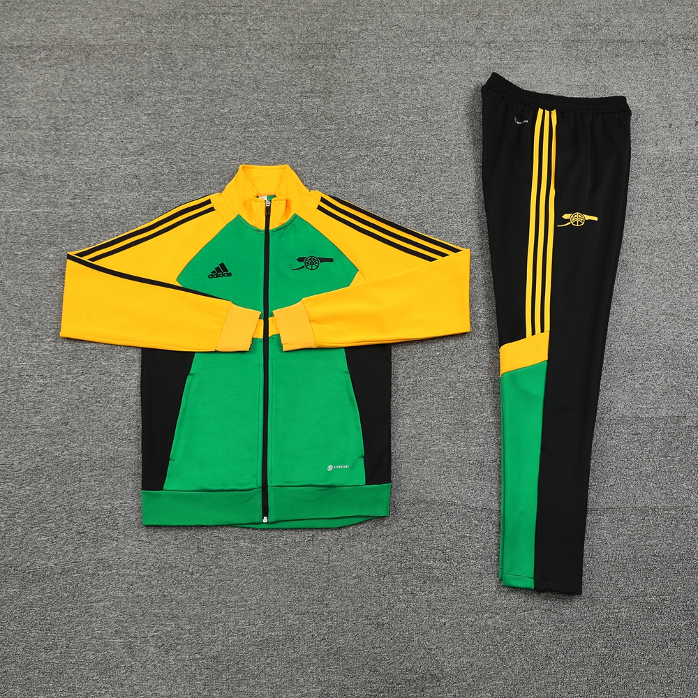 Arsenal 24-25 Jacket Training Tracksuit - Green Top and Black Pants - ManixJersey