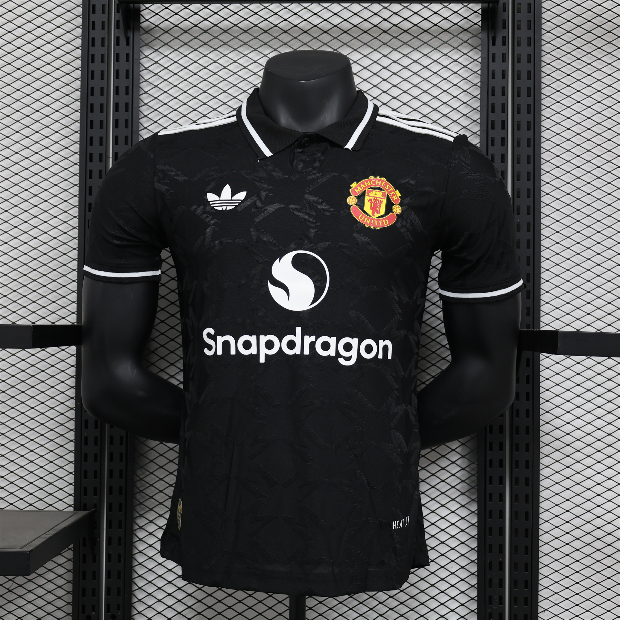 Manchester United 24-25 Black Trefoil Vintage Jersey - Player Version - ManixJersey