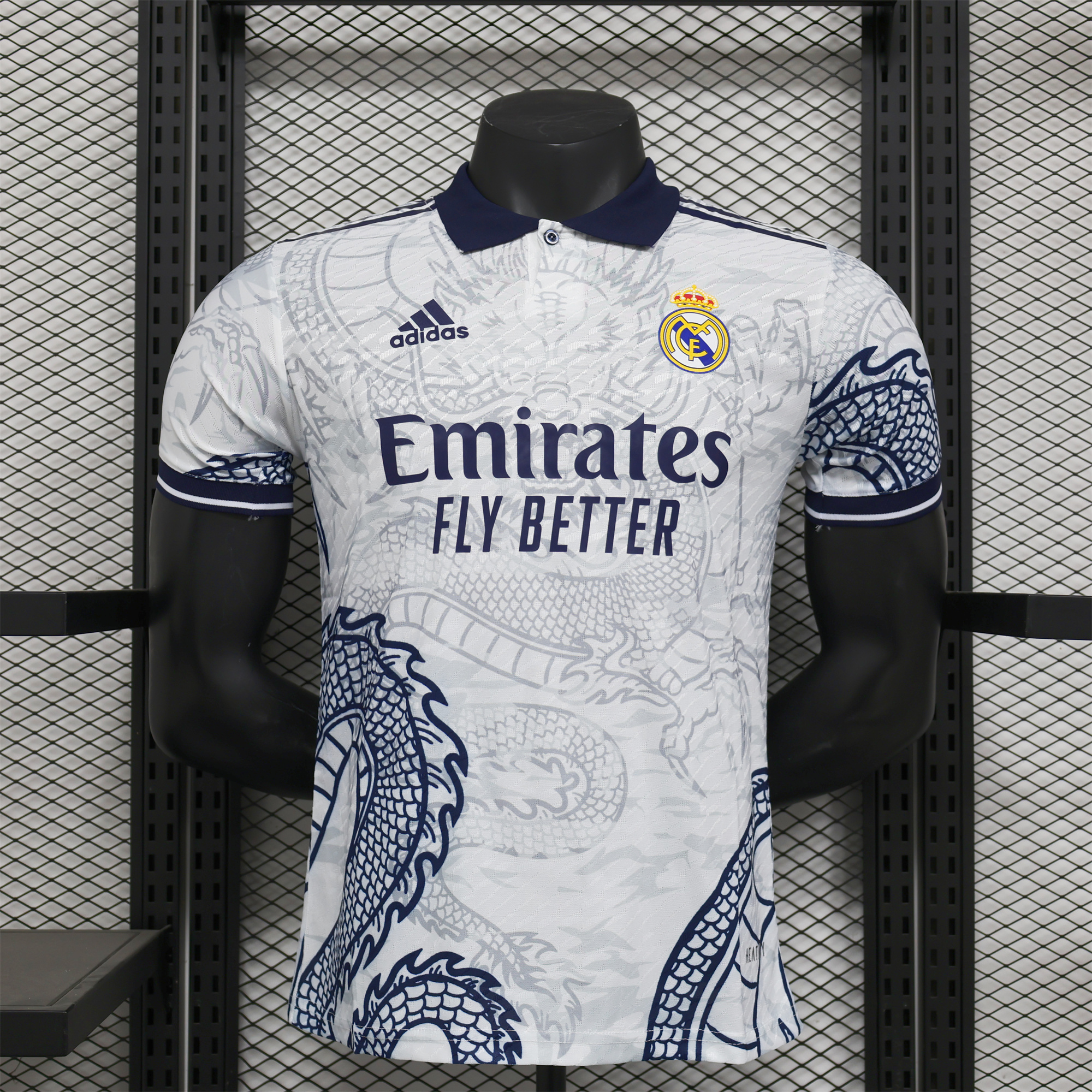 Real Madrid 24-25 Black Dragons Pattern White Special Edition Jersey - Player Version - ManixJersey