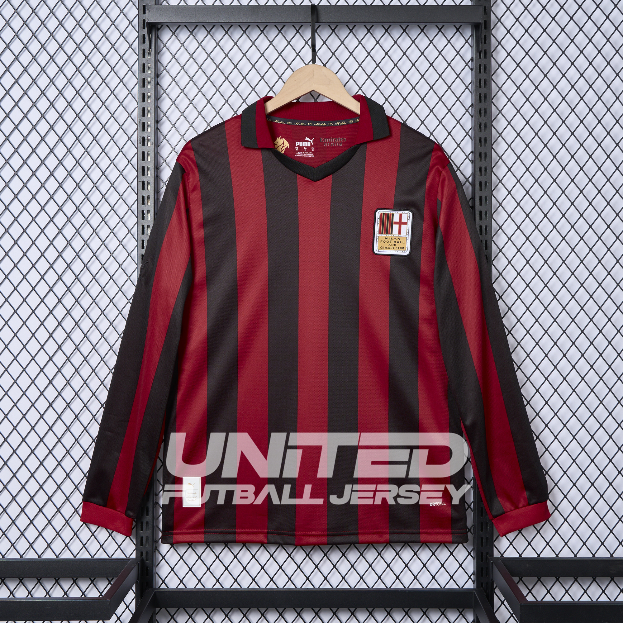 AC Milan 24-25 125th Anniversary Long Sleeves Red Jersey - Fans Version - ManixJersey